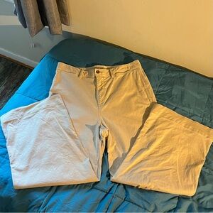 Gap High Rise Wide-Leg Crop Chino Khakis, Size 14